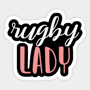 rugby lady - rugby girl Sticker